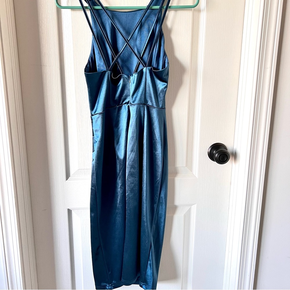 GRACE KARIN Satiny Strappy Back Ruched Homecoming Dress—SZ. Small - Picture 17 of 17
